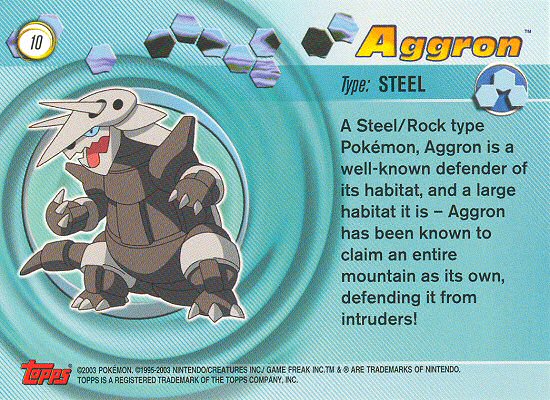 Aggron Rückseite