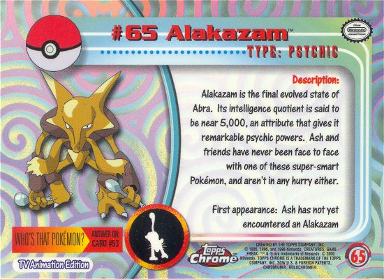 Alakazam Rückseite