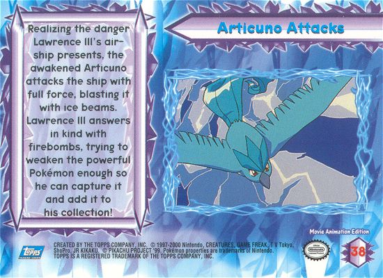 Articuno Attacks Rückseite