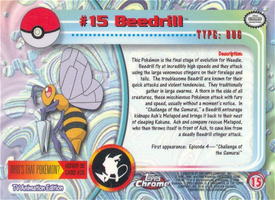 Beedrill Rückseite