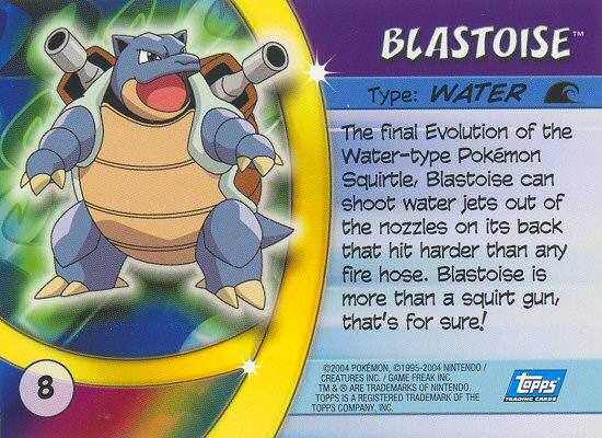 Blastoise Rückseite