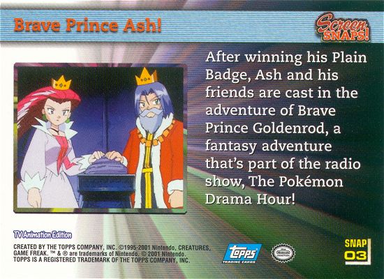 Brave Prince Ash! Rückseite