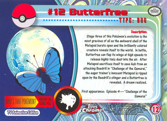 Butterfree Rückseite