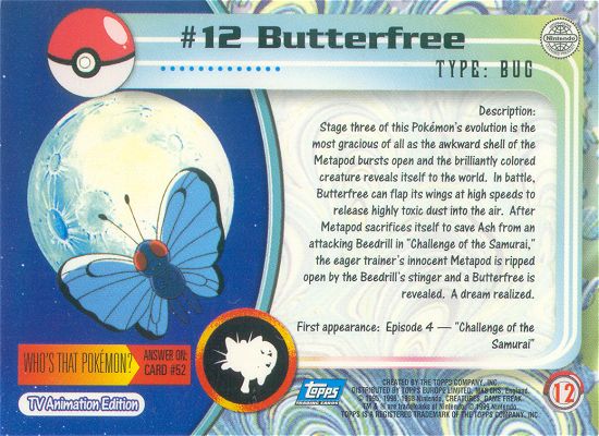 Butterfree Rückseite