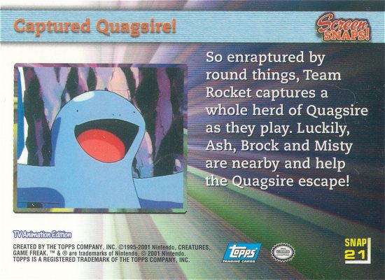 Captured Quagsire! Rückseite