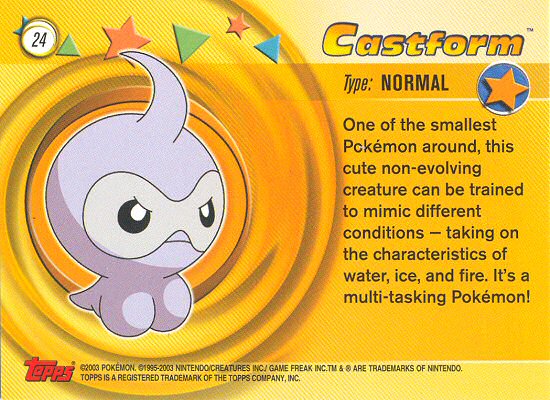 Castform Rückseite