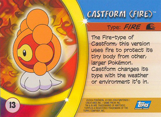 Castform (Fire) Rückseite