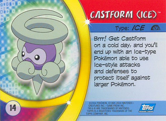 Castform (Ice) Rückseite