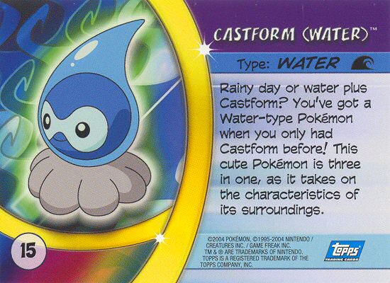 Castform (Water) Rückseite