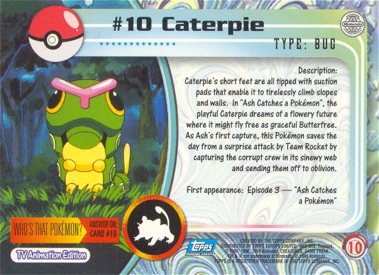 Caterpie Rückseite
