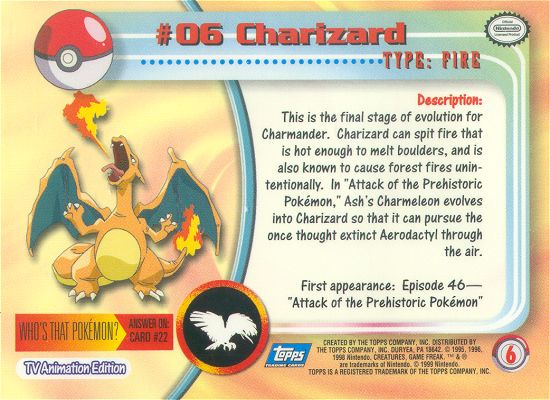 Charizard Rückseite