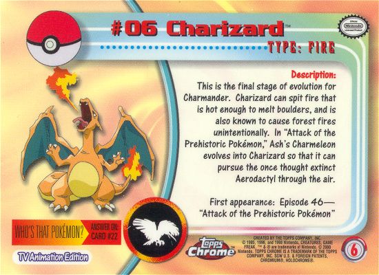 Charizard Rückseite