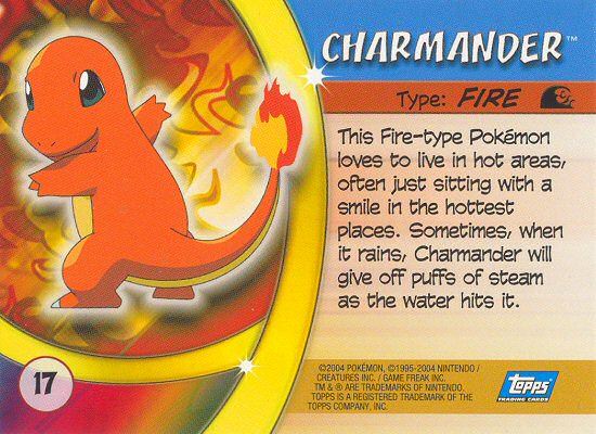 Charmander Rückseite