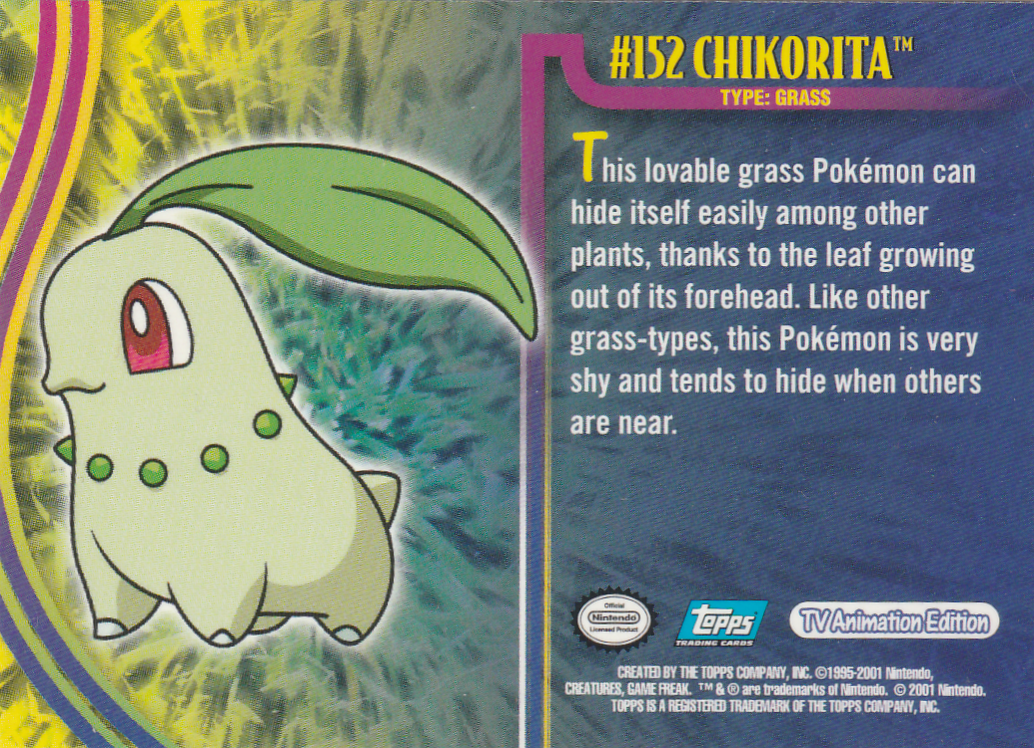 Chikorita Rückseite