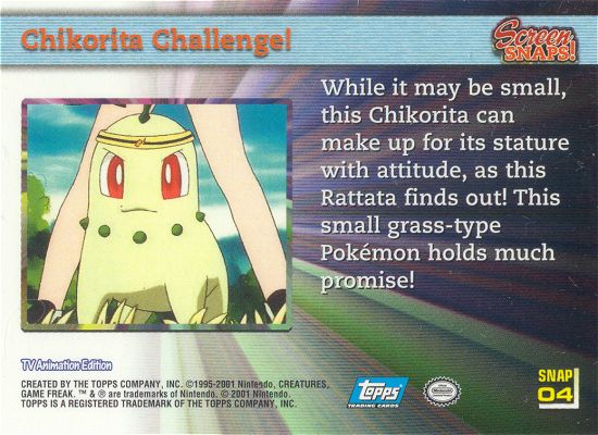 Chikorita Challenge! Rückseite