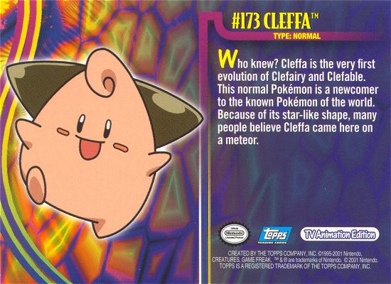 Cleffa Rückseite