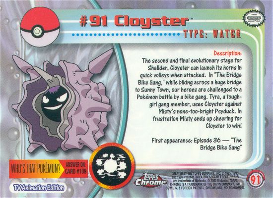 Cloyster Rückseite