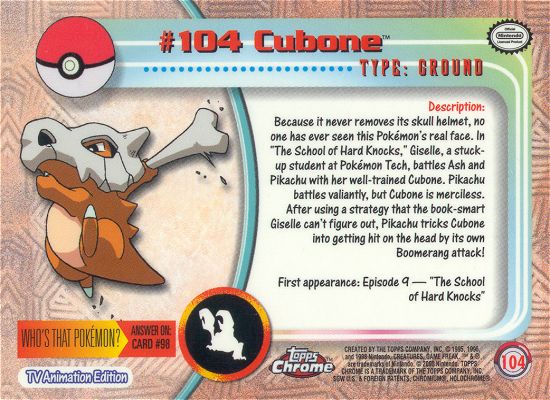 Cubone Rückseite