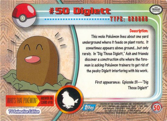 Diglett Rückseite