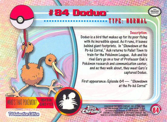 Doduo Rückseite