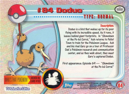Doduo Rückseite