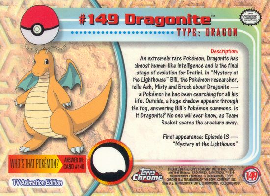 Dragonite Rückseite