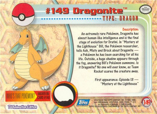 Dragonite Rückseite
