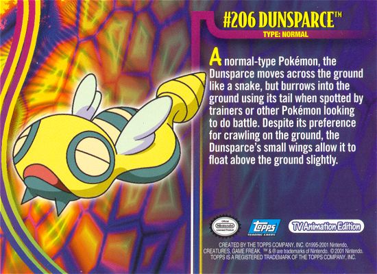 Dunsparce Rückseite