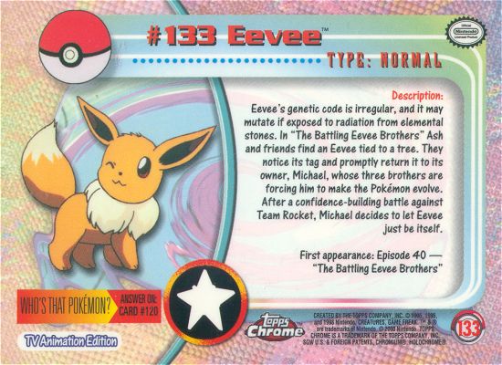 Eevee Rückseite