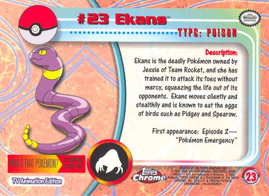 Ekans Rückseite