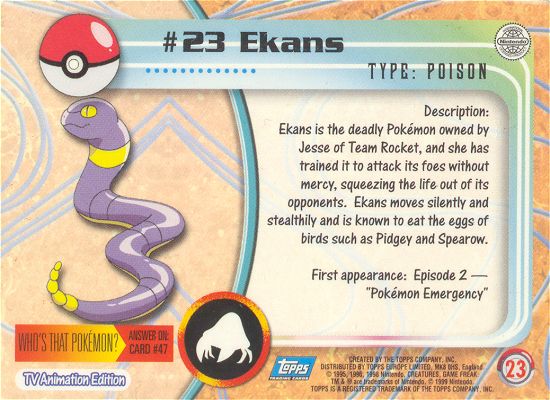 Ekans Rückseite