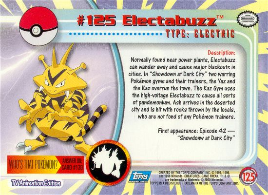 Electabuzz Rückseite