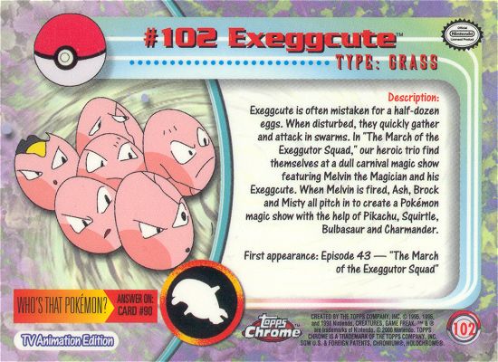 Exeggcute Rückseite