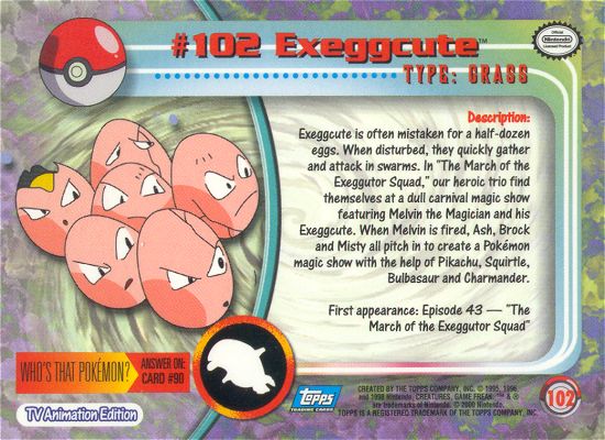 Exeggcute Rückseite