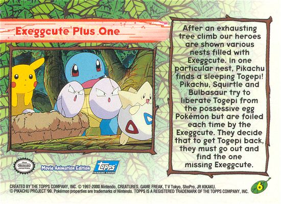 Exeggcute Plus One Rückseite