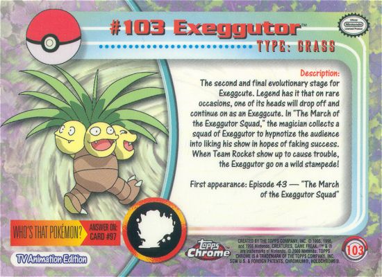 Exeggutor Rückseite