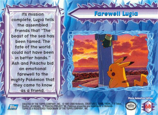 Farewell Lugia Rückseite