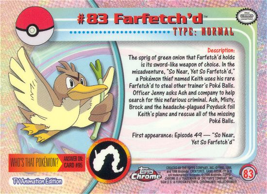 Farfetch'd Rückseite