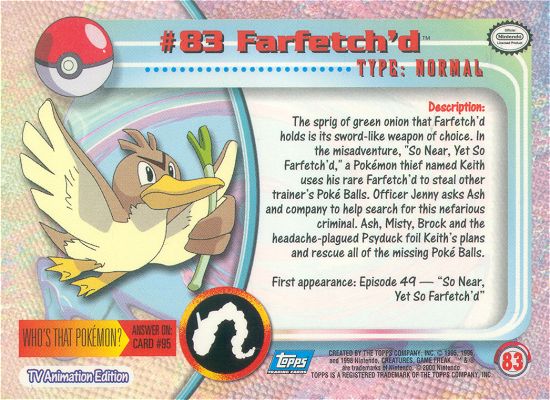 Farfetch'd Rückseite