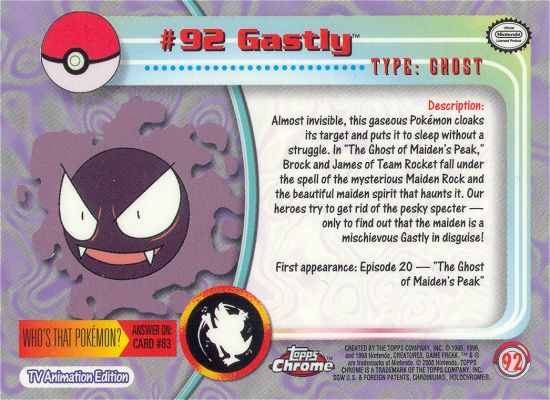 Gastly Rückseite