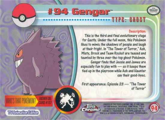 Gengar Rückseite
