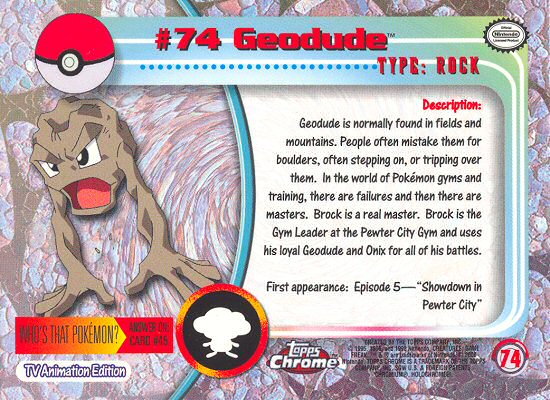Geodude Rückseite
