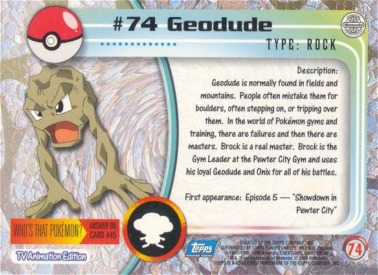 Geodude Rückseite