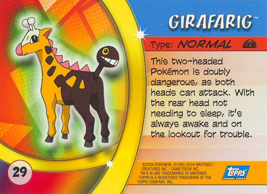 Girafarig Rückseite