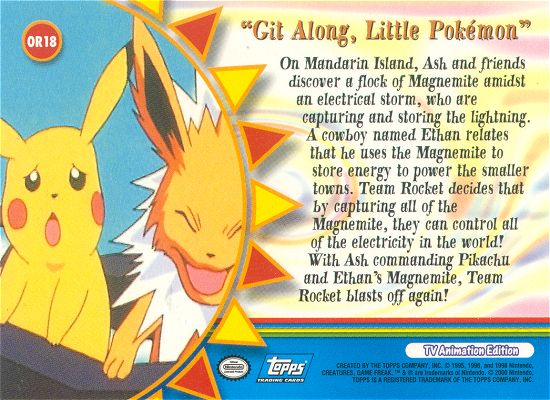 Git Along, Little Pokemon Rückseite