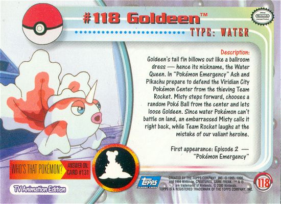 Goldeen Rückseite