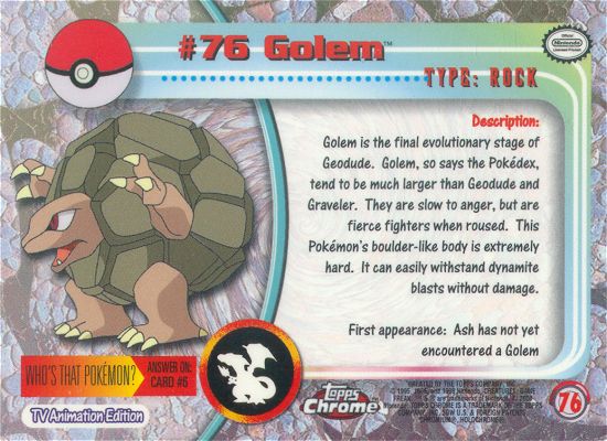 Golem Rückseite
