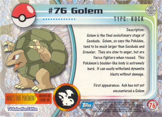 Golem Rückseite