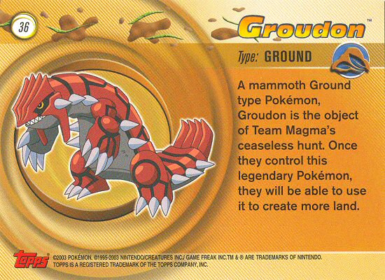 Groudon Rückseite