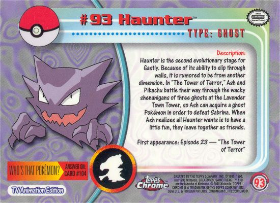 Haunter Rückseite